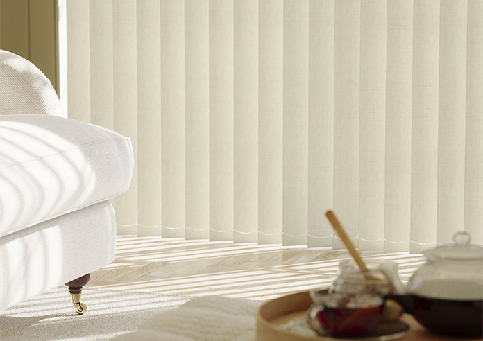Perla, Powder White - Vertical Blind - Image 5